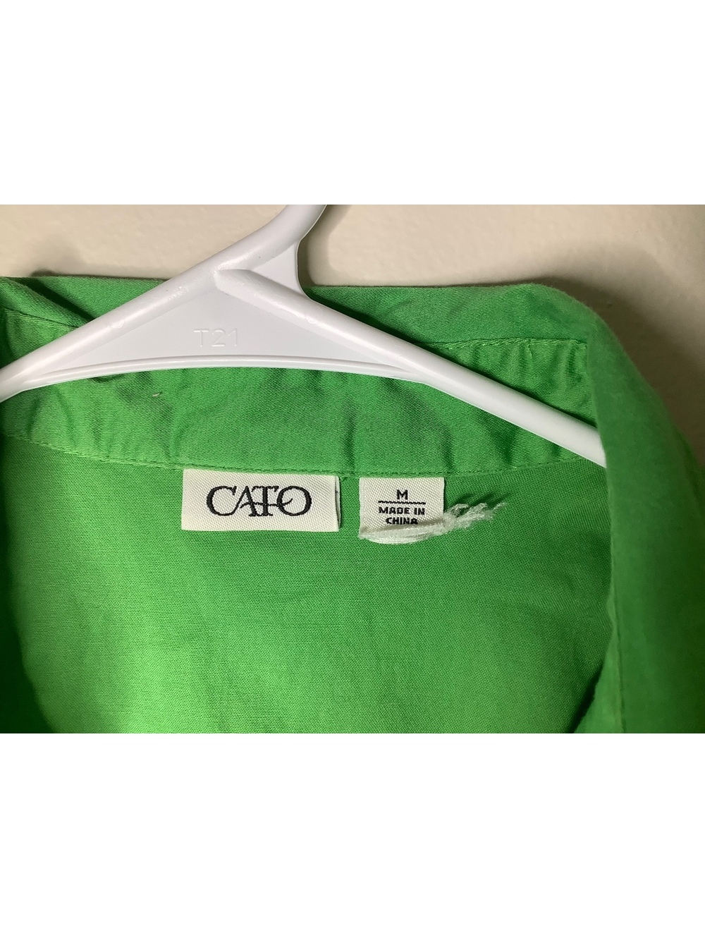 < Cato Green & Yellow Cotton Button Front Shirt Bundle Size Medium > - Picture 6 of 8